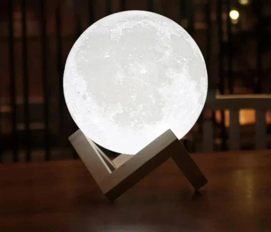 Led Nachtlampje Oplaadbare 3d Print Maanlamp Touch Maanlamp Kinderen Nachtlampje Tafellamp Home Slaapkamer Decor Verjaardagscadeaus