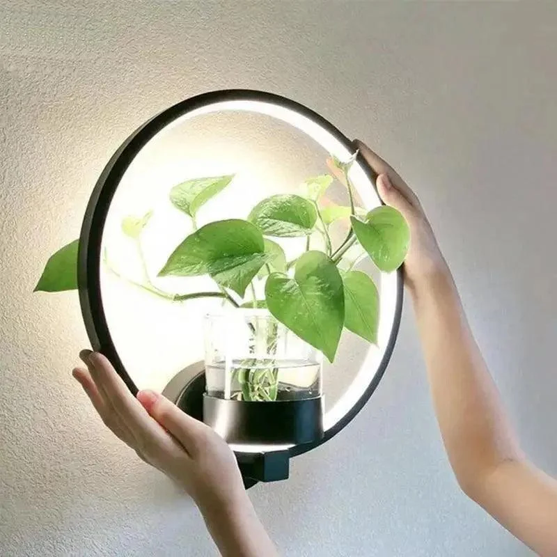 Led Plant Wandlampen Restaurant Gangpad Indoor Decor Verlichtingsarmaturen Huis Woonkamer Glas Water Begeleidende Planten Muur Sconc 7f4a9801 9785 4a9e 99da F0e95f267366