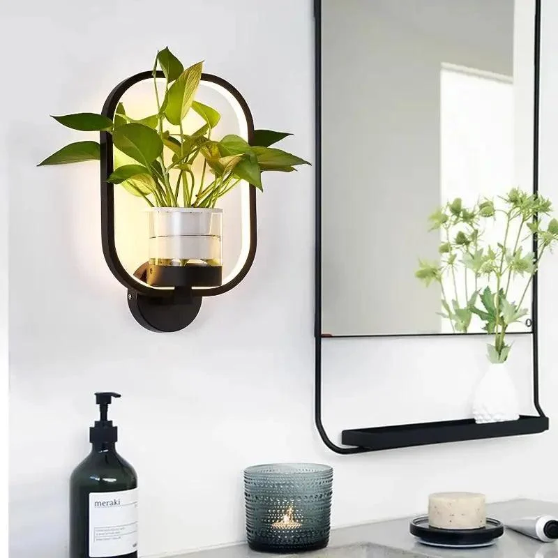 Led Plant Wandlampen Restaurant Gangpad Indoor Decor Verlichtingsarmaturen Huis Woonkamer Glas Water Begeleidende Planten Muur Sconc Ce7e937d E6d2 498c B432 E96b37585359