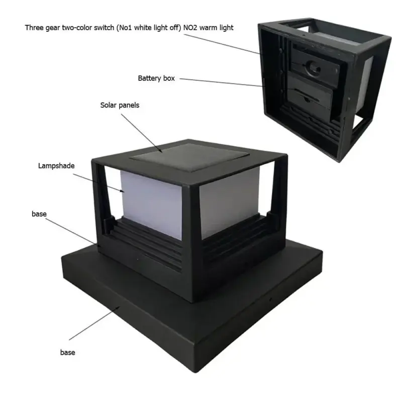 Led Solar Column Light Post Deck Lamp Outdoor Waterdichte Villa Tuin Decor 931c801c d4b2 4448 a561 dbbf53af05af