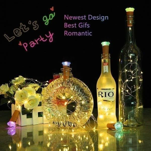 Led Bottle Light Cork Night Light DIY Decor -  - #tag1#