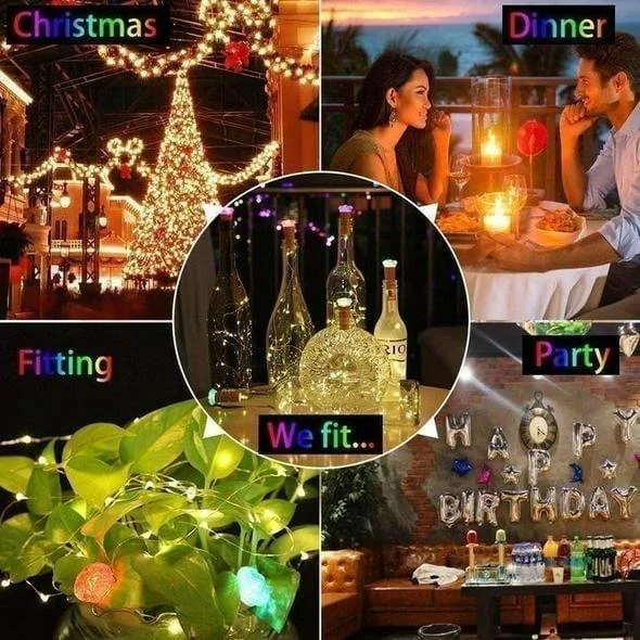 Led Bottle Light Cork Night Light DIY Decor -  - #tag1#