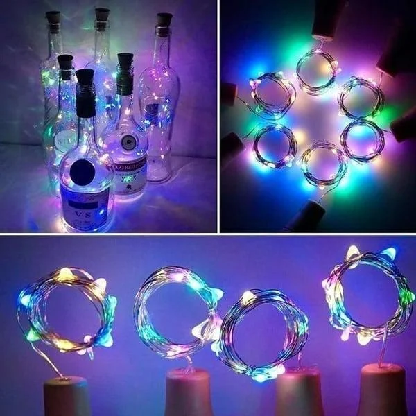 Led Bottle Light Cork Night Light DIY Decor -  - #tag1#