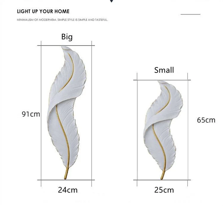 Led Feather Wall Lamp -  - #tag1#
