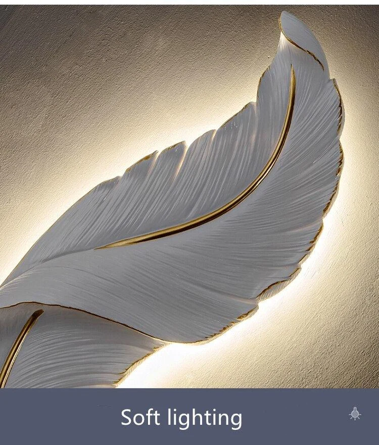 Led Feather Wall Lamp -  - #tag1#