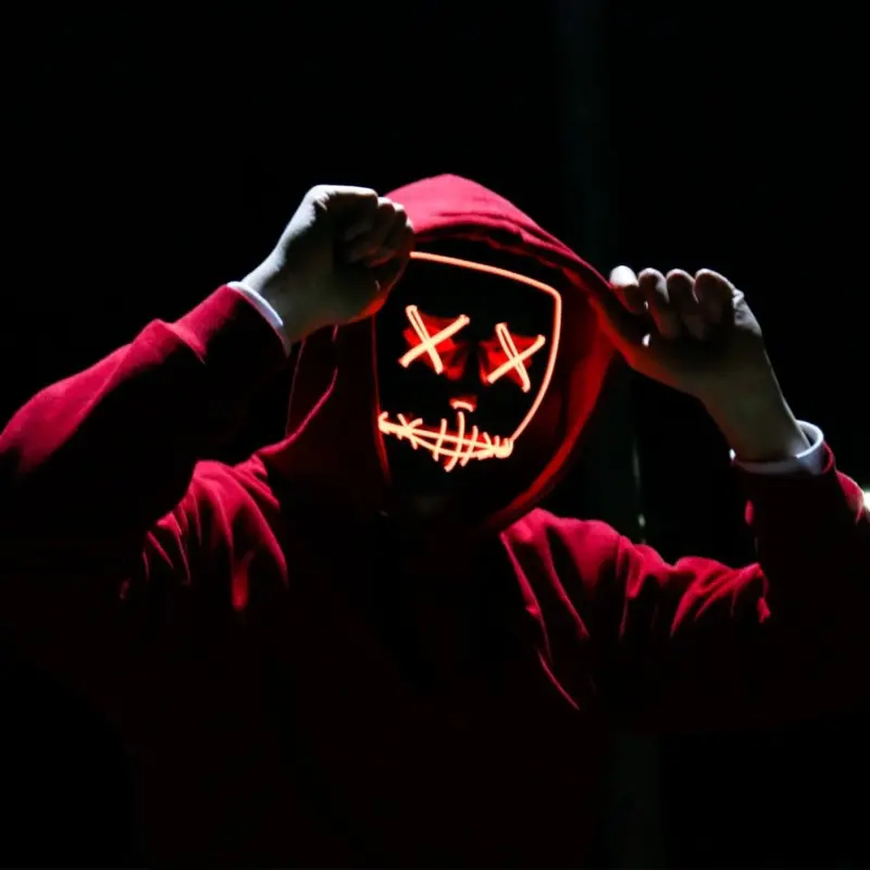 Led Halloween Mask Light Up Mask for Festival Cosplay tag1