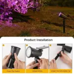 Led Lamp Solar Powered Garden Hanging tag1