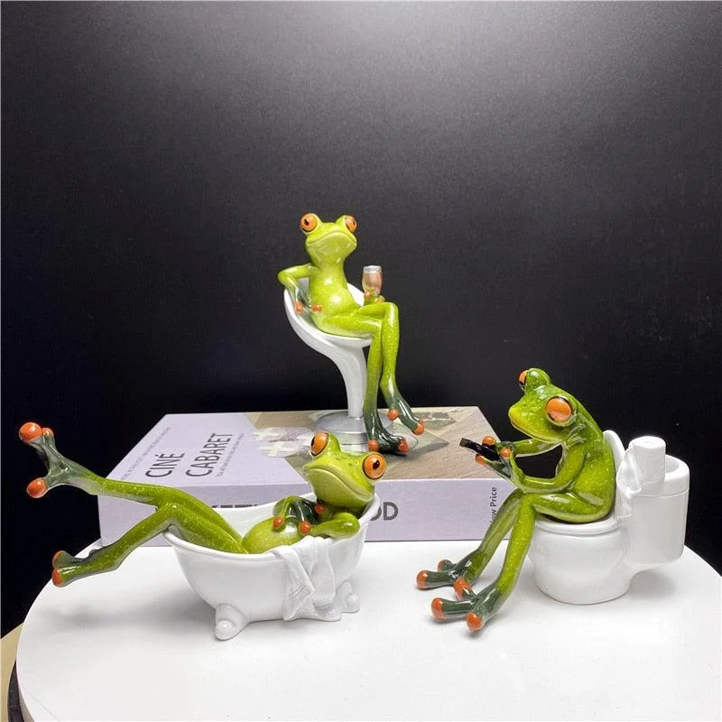 Leggy Frog Figurines - Homeko