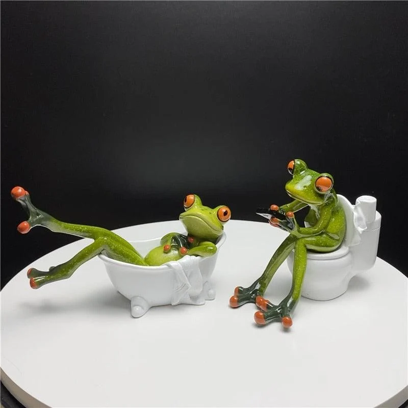 Leggy Frog Figurines - Homeko