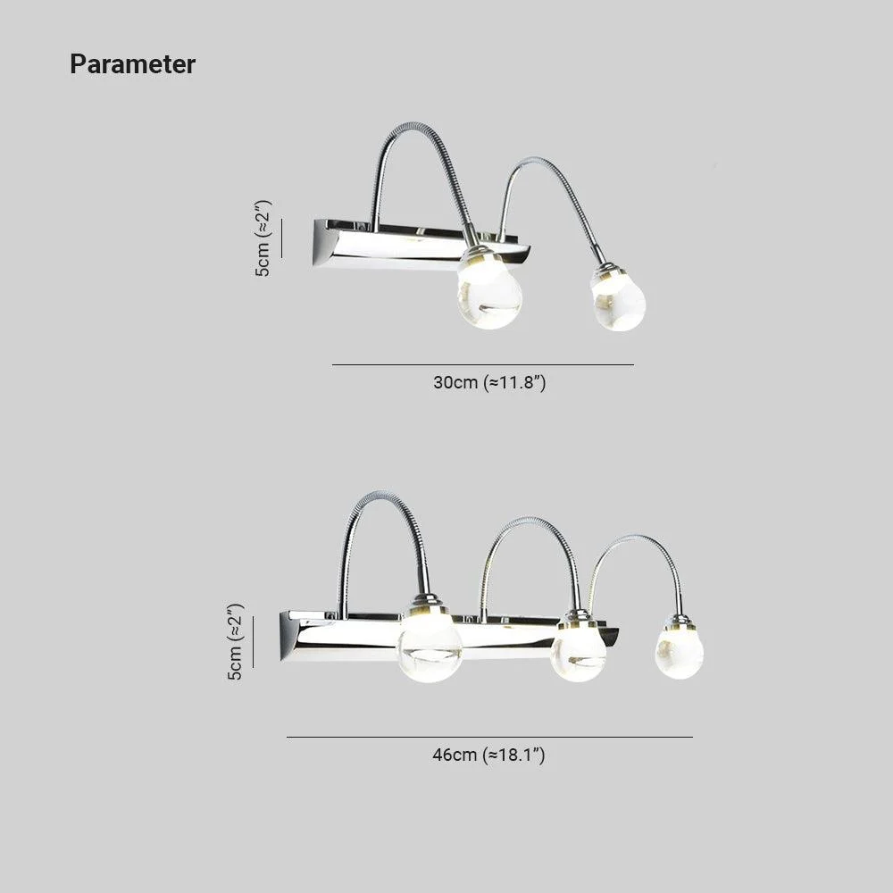 Leigh Modern LED Wall Lamp White Living/Bathroom Metal Acrylic 2/3-Lights -  - #tag1#