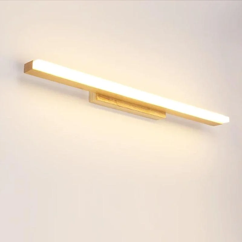 Leigh Modern Linear LED Wall Lamp - Bathroom/Living Room - Wood -  - #tag1#