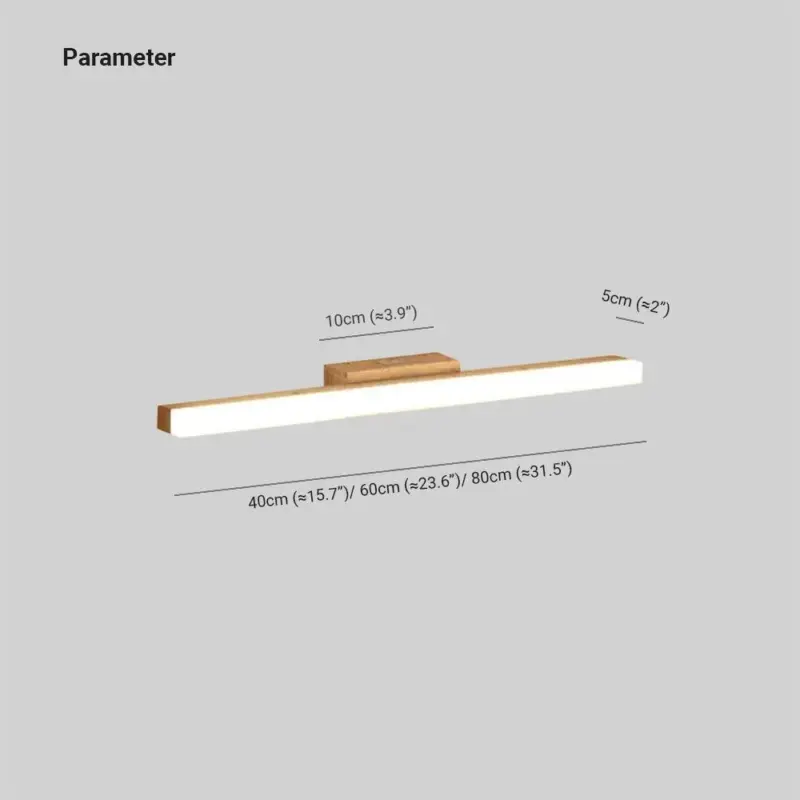 Leigh Modern Linear LED Wall Lamp Bathroom Living Room Wood tag1