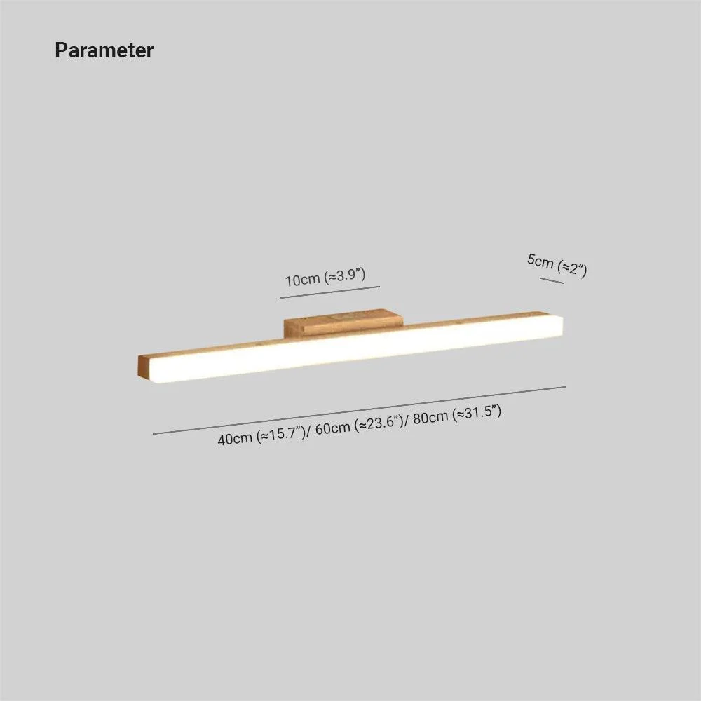 Leigh Modern Linear LED Wall Lamp - Bathroom/Living Room - Wood -  - #tag1#