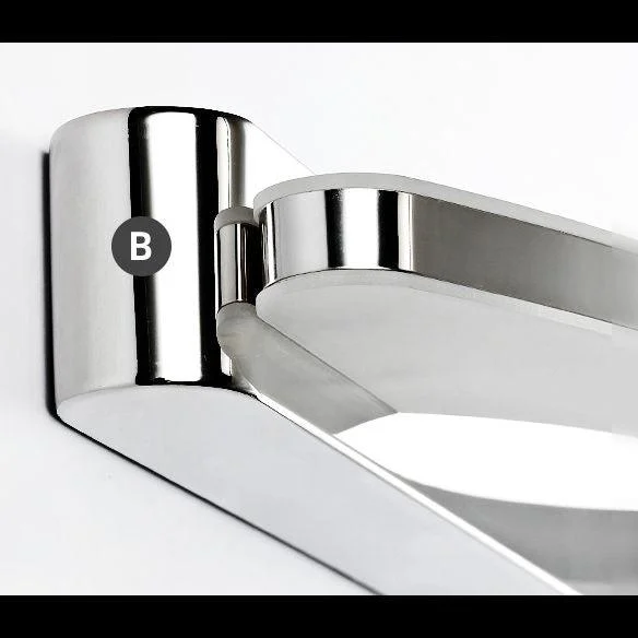 Leigh Modern Minimalist Oval LED Wall Lamp Chrome Bedroom/Bathroom Metal Acrylic -  - #tag1#