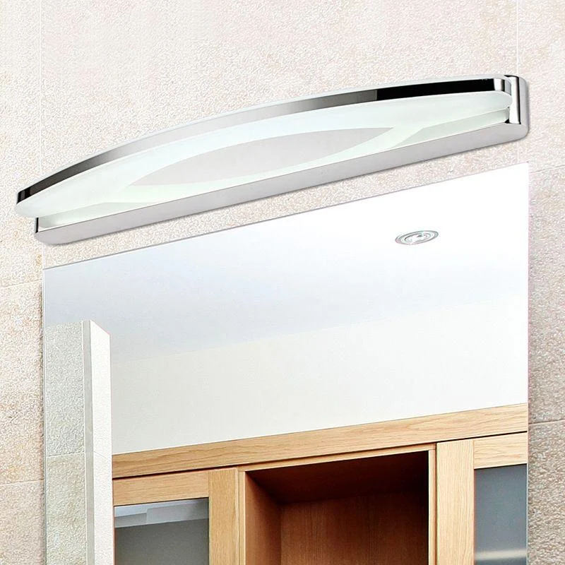 Leigh Modern Minimalist Oval LED Wall Lamp Chrome Bedroom/Bathroom Metal Acrylic -  - #tag1#