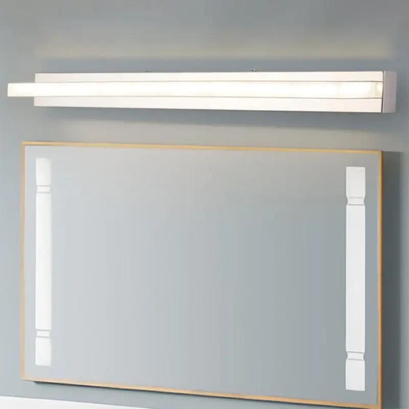Leigh Rechteckige Mirror Front LED Wall Lamp Bedroom Metal Acrylic tag1