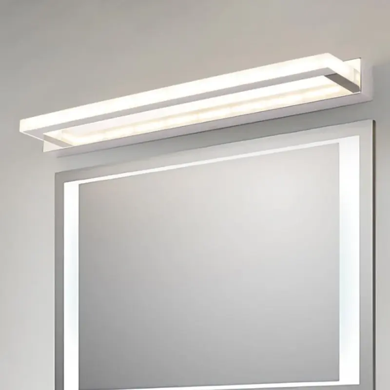 Leigh Rechteckige Mirror Front LED Wall Lamp Bedroom Metal Acrylic tag1