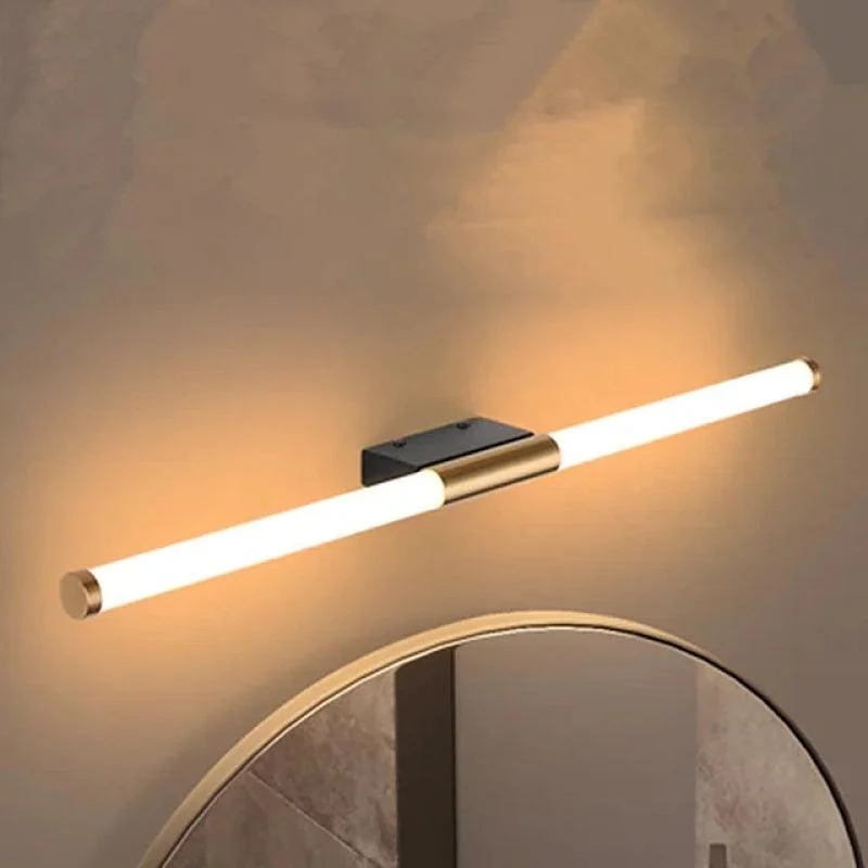 Leigh Simple Modern Linear LED Wall Lamp White Gold Bedroom Metal -  - #tag1#
