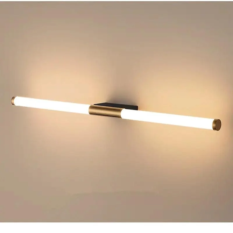 Leigh Simple Modern Linear LED Wall Lamp White Gold Bedroom Metal -  - #tag1#
