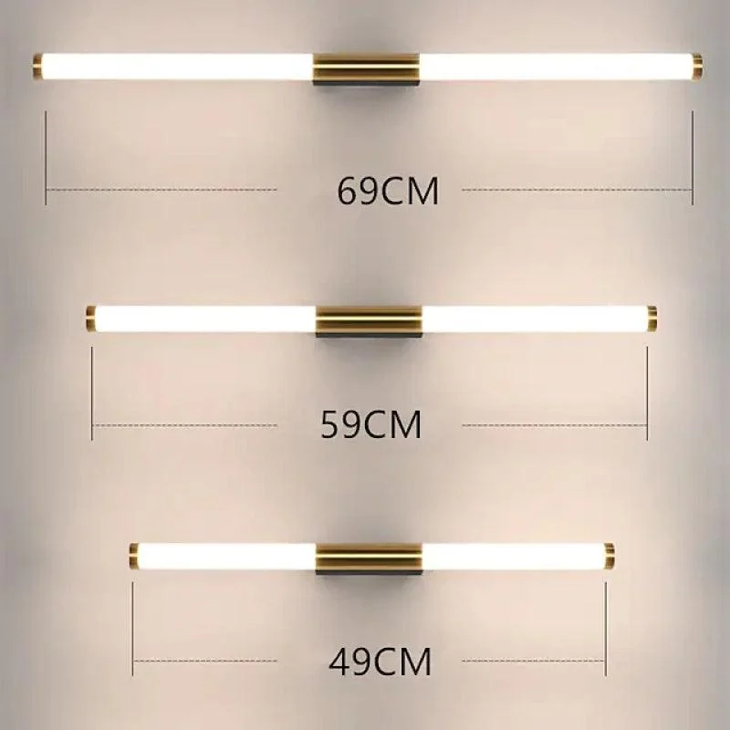 Leigh Simple Modern Linear LED Wall Lamp White Gold Bedroom Metal -  - #tag1#