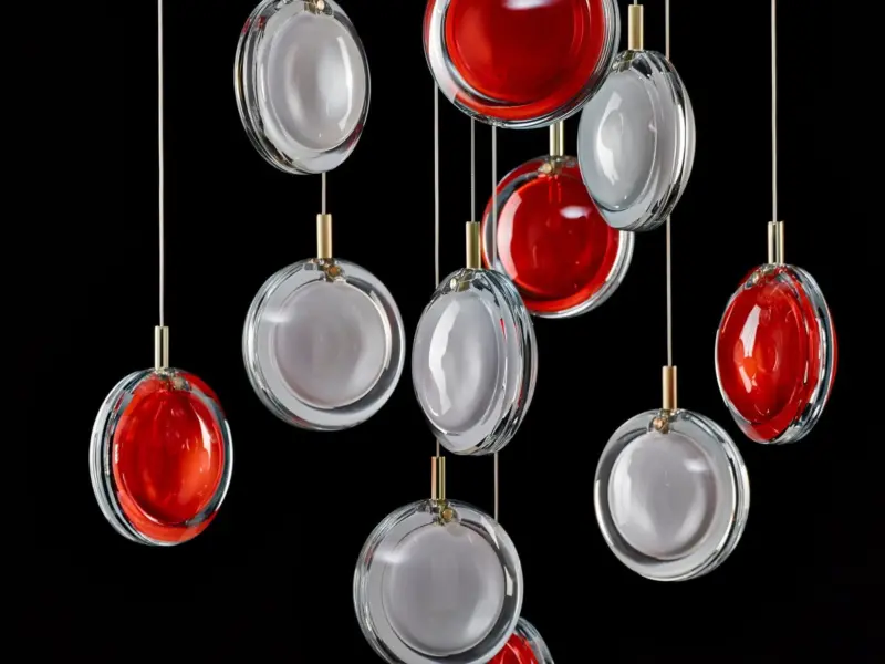 Lens Glass Pendant Lamp