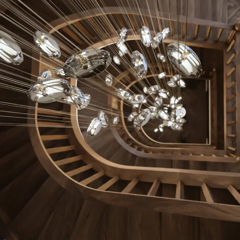 Lens Glass Pendant Lamp