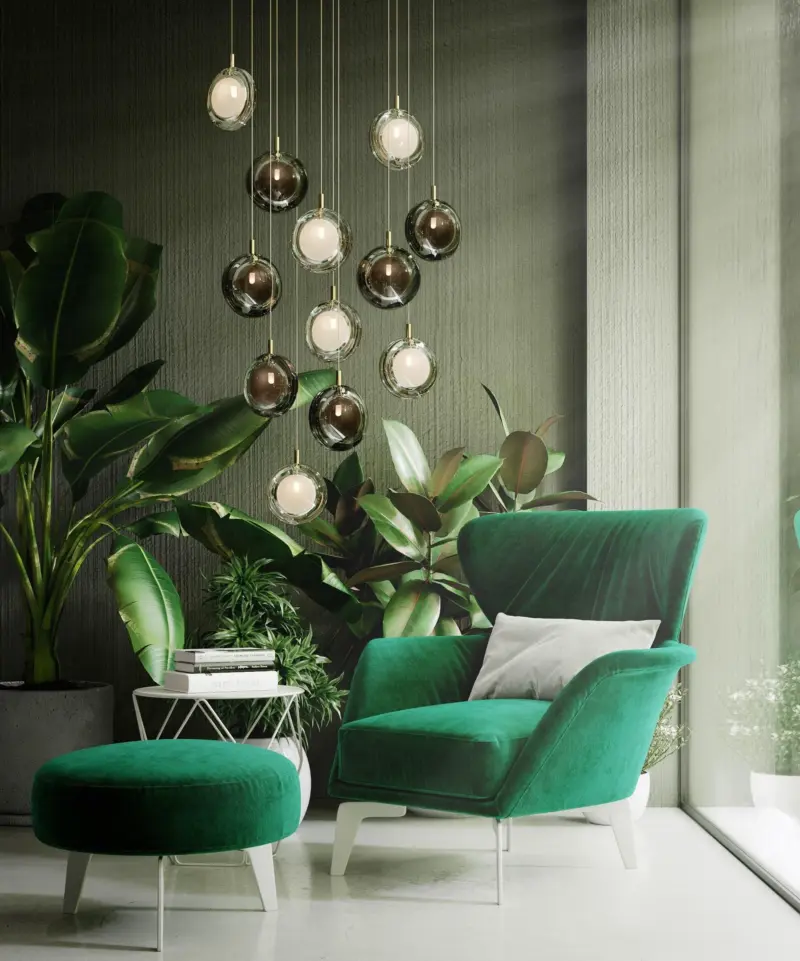 Lens Glass Pendant Lamp