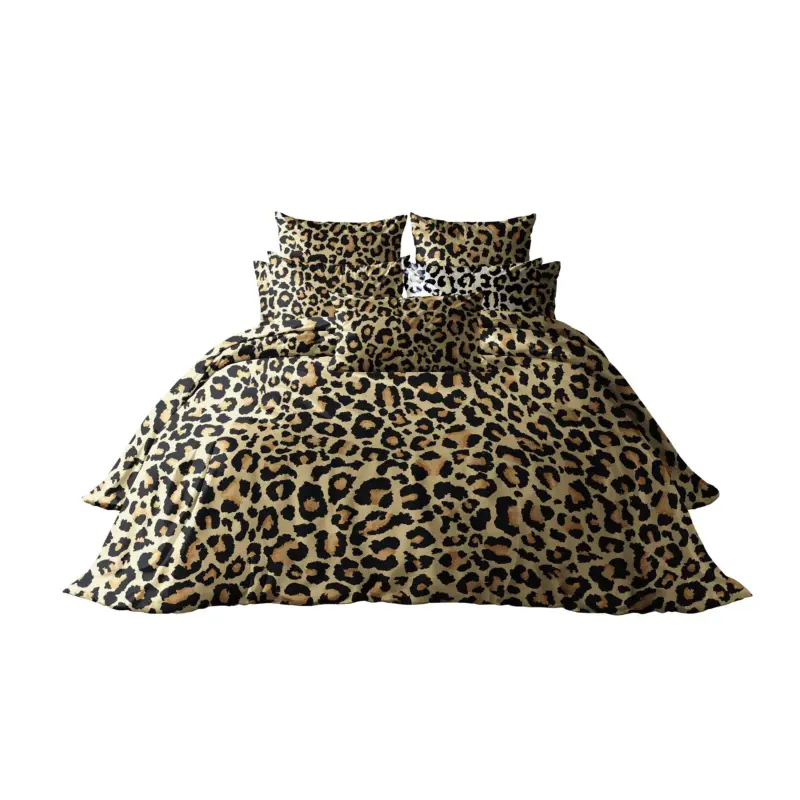 LeopardSkinPatternSeries2BedroomFrontViewMockup