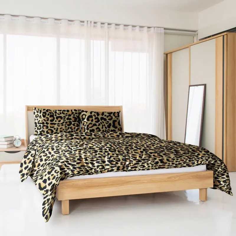LeopardSkinPatternSeries2BedroomInteriorAngleViewMockup
