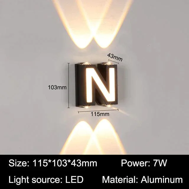 LetterGlow - outdoor letter wall lamp decoration -
