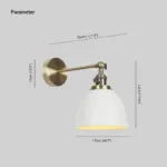Liam Vintage LED Wall Lamp Indoor Black Bedroom Metal tag1
