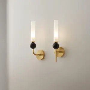 Homeko Luxury Copper Long Pole Corridor Wall Lamp
