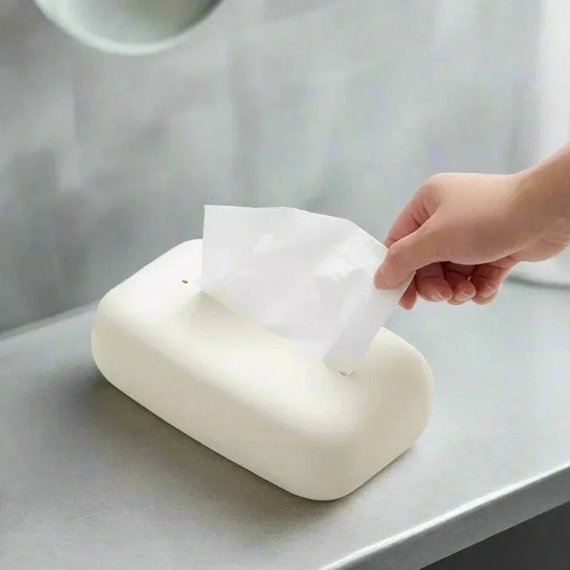 Light Beige Soft Tissue Box Cover -  - #tag1#