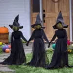 Lighted Halloween Witch Stake Halloween Witches Decor tag1