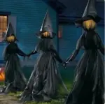 Lighted Halloween Witch Stake Halloween Witches Decor tag1