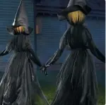 Lighted Halloween Witch Stake Halloween Witches Decor tag1