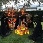 Lighted Halloween Witch Stake Halloween Witches Decor tag1