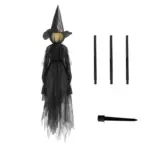 Lighted Halloween Witch Stake Halloween Witches Decor tag1
