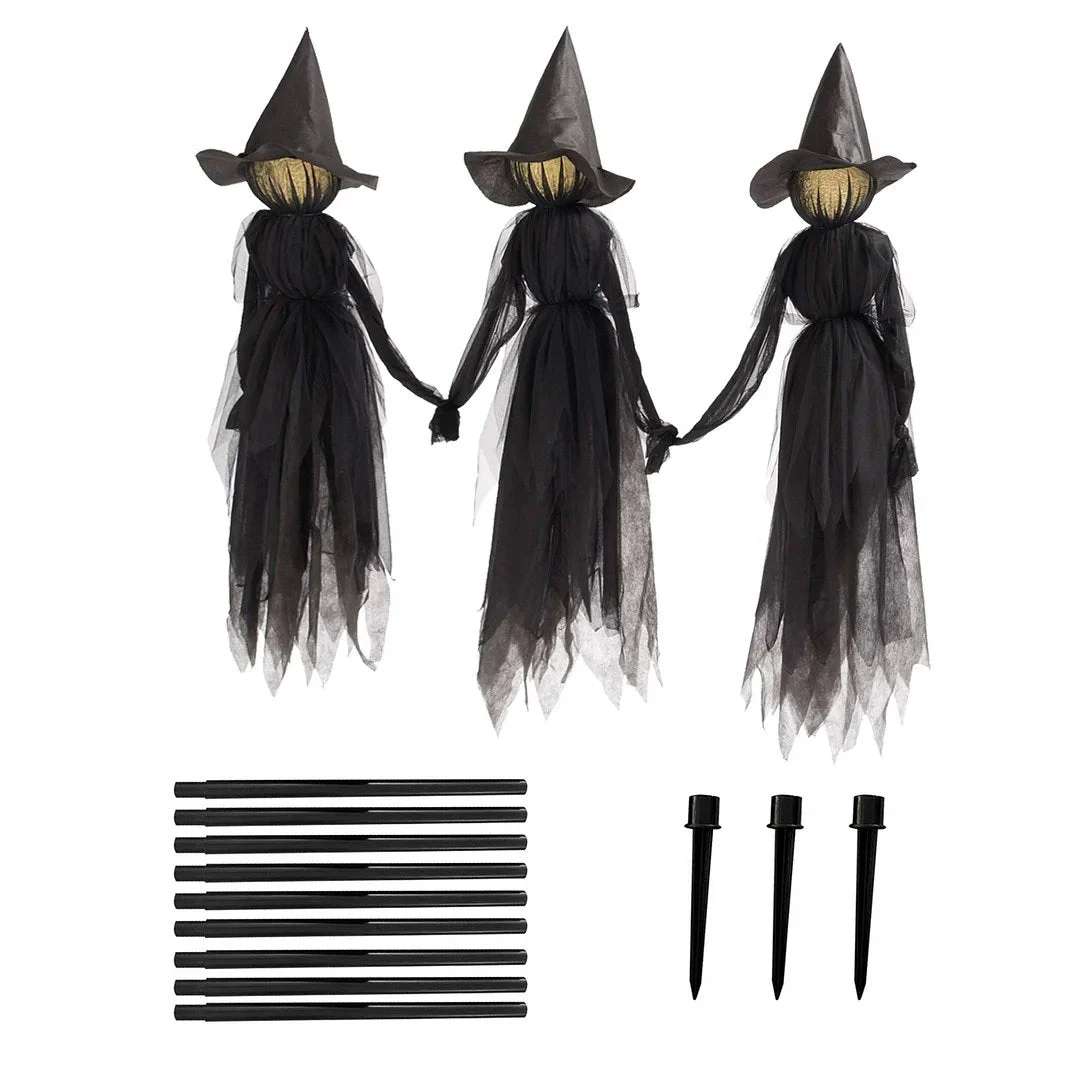Lighted Halloween Witch Stake - Halloween Witches Decor -  - #tag1#
