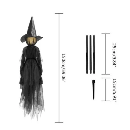 Lighted Halloween Witch Stake - Halloween Witches Decor -  - #tag1#