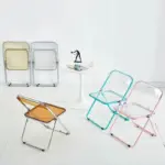 Lightweight Transparent Portable Folding Chair tag1