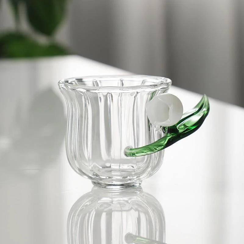 Lily Of The Valley Borosilicate Flower Glass Cups -