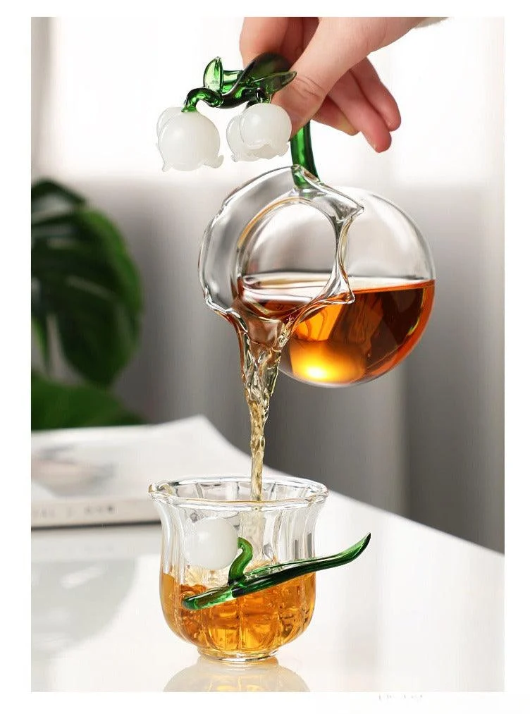 Lily Of The Valley Borosilicate Flower Glass Cups -