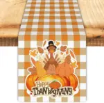 Linen Halloween Pumpkin Home Restaurant Decoration Table Runner tag1