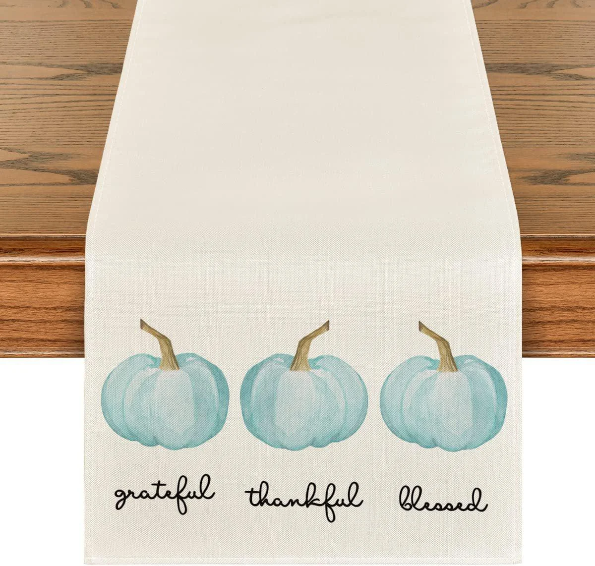 Linen Halloween Pumpkin Home Restaurant Decoration Table Runner -  - #tag1#