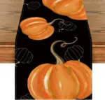 Linen Halloween Pumpkin Home Restaurant Decoration Table Runner tag1