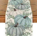 Linen Halloween Pumpkin Home Restaurant Decoration Table Runner tag1