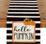 Linen Halloween Pumpkin Home Restaurant Decoration Table Runner tag1