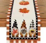 Linen Halloween Pumpkin Home Restaurant Decoration Table Runner tag1
