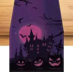 Linen Halloween Pumpkin Home Restaurant Decoration Table Runner tag1